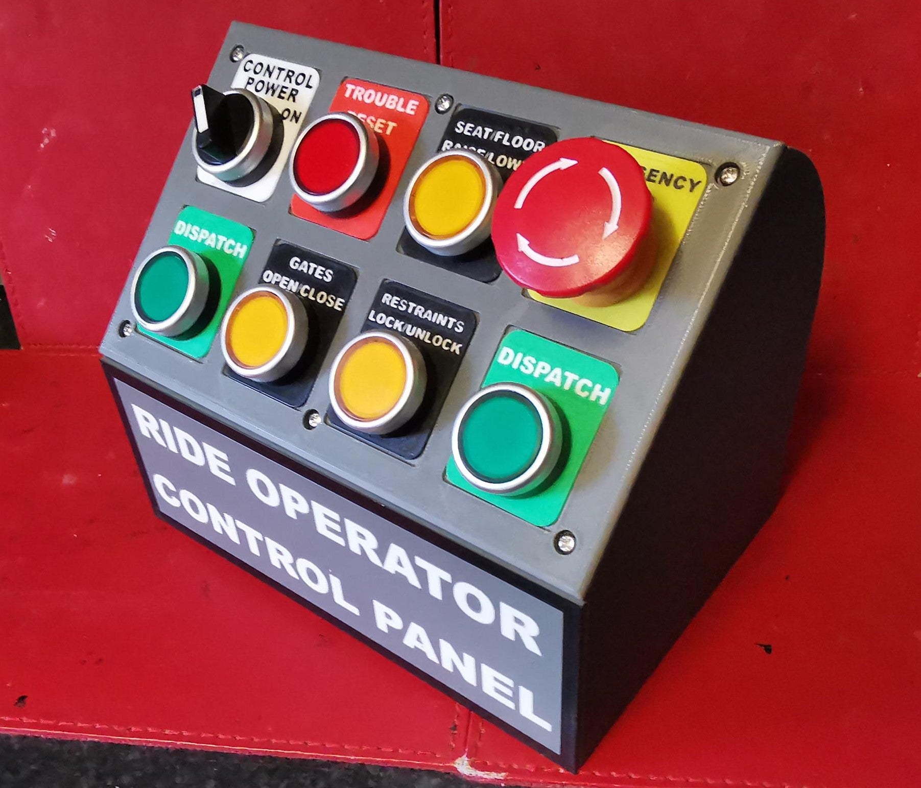 Ride operator control panel for No Limits 2 Game SR3D Designs