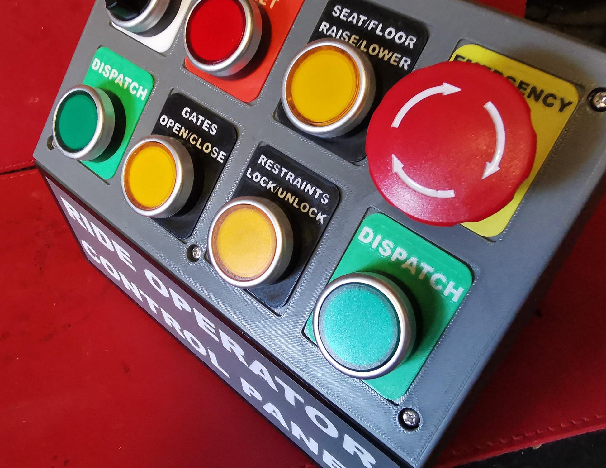 Ride operator control panel for No Limits 2 Game SR3D Designs