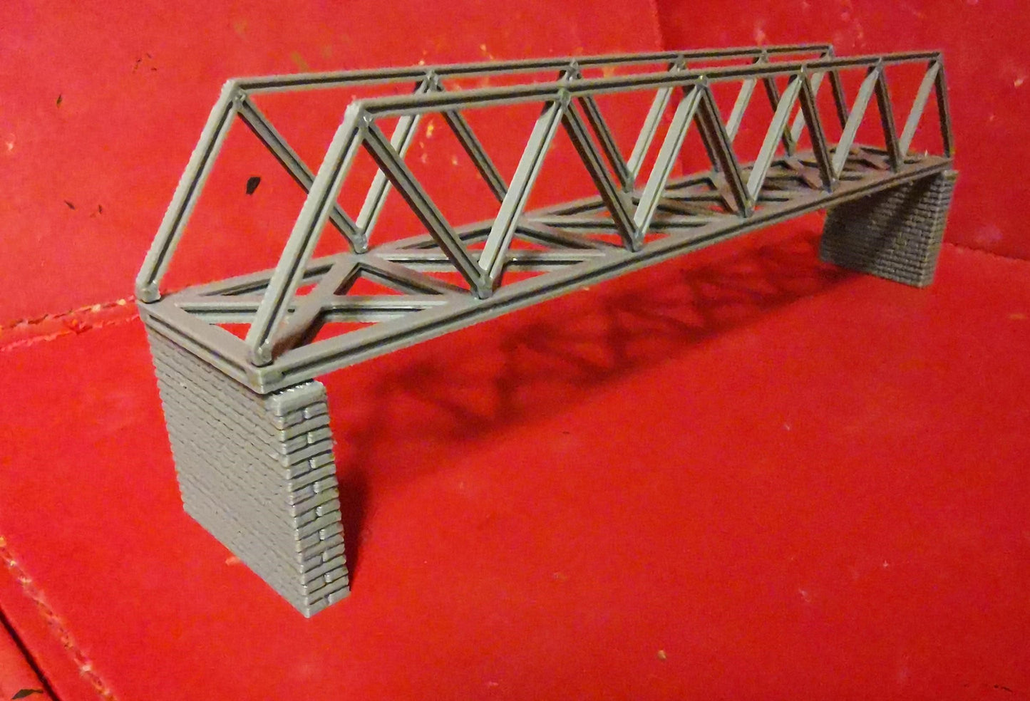 N Gauge Truss style bridge 3D Printed in grey choice of sizes and Supports