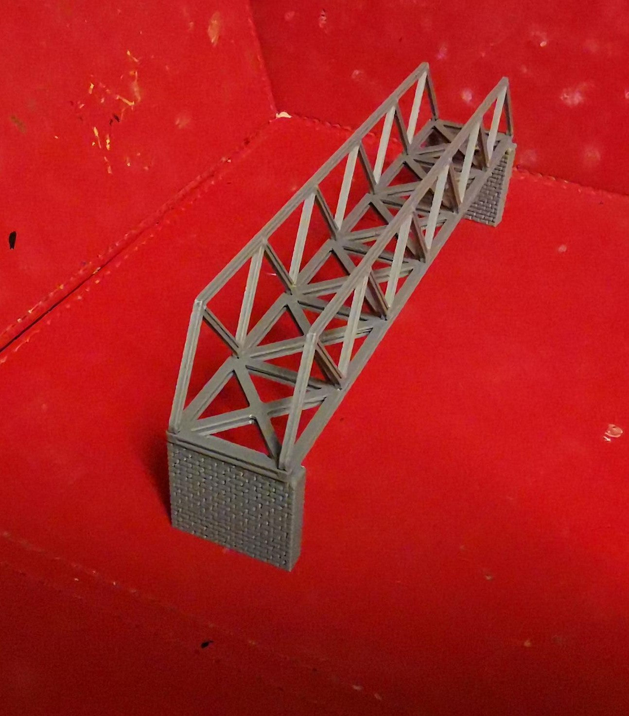 N Gauge Truss style bridge 3D Printed in grey choice of sizes and Supports