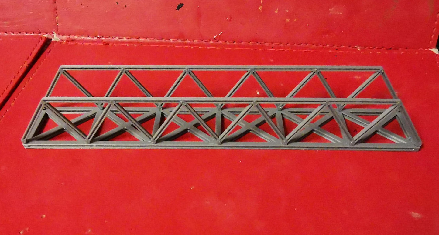 N Gauge Truss style bridge 3D Printed in grey choice of sizes and Supports