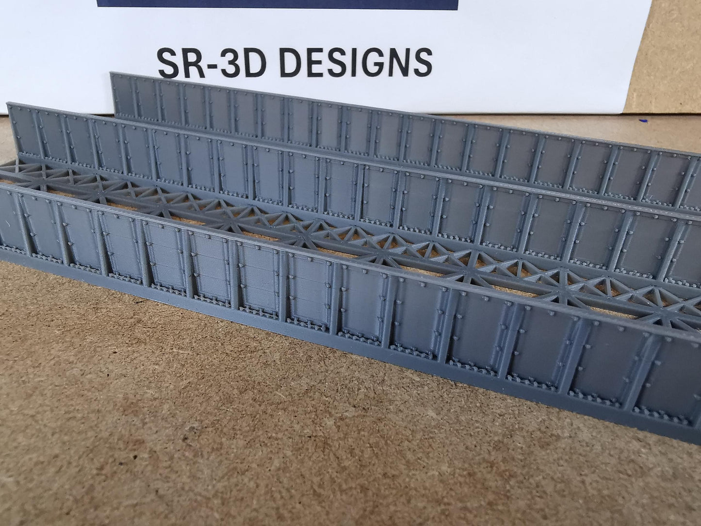 TT Gauge 1:120 Girder Style Bridge Deck and Sides 3D printed 4 Size Options