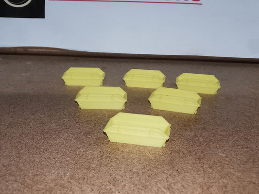 1/160 Scale 8 Yard Skips N Gauge Set of 6 in Yellow