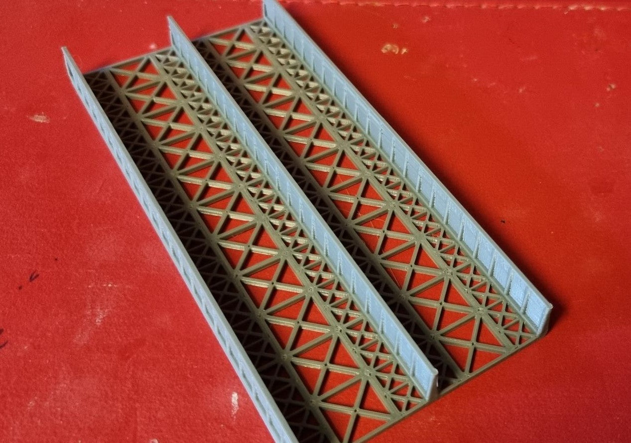 N Gauge 1:160 Scale Girder Style Bridge Deck and Sides