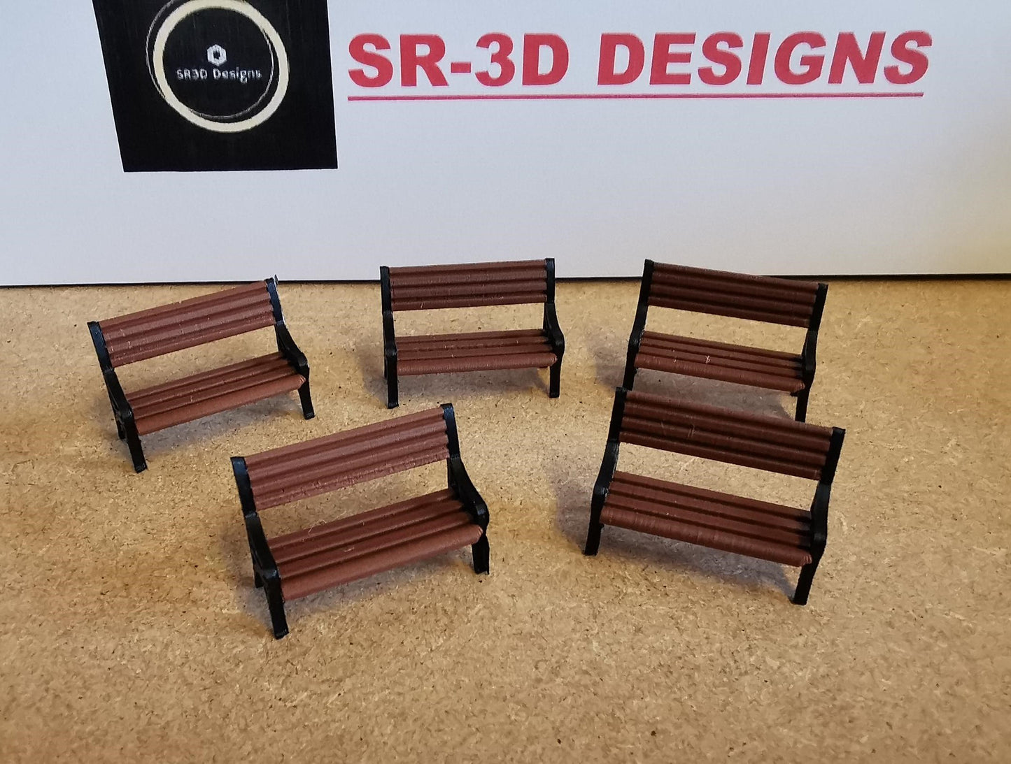 0 Gauge 1:48 Model Railway Picnic Table/Pub garden seats.3D printed