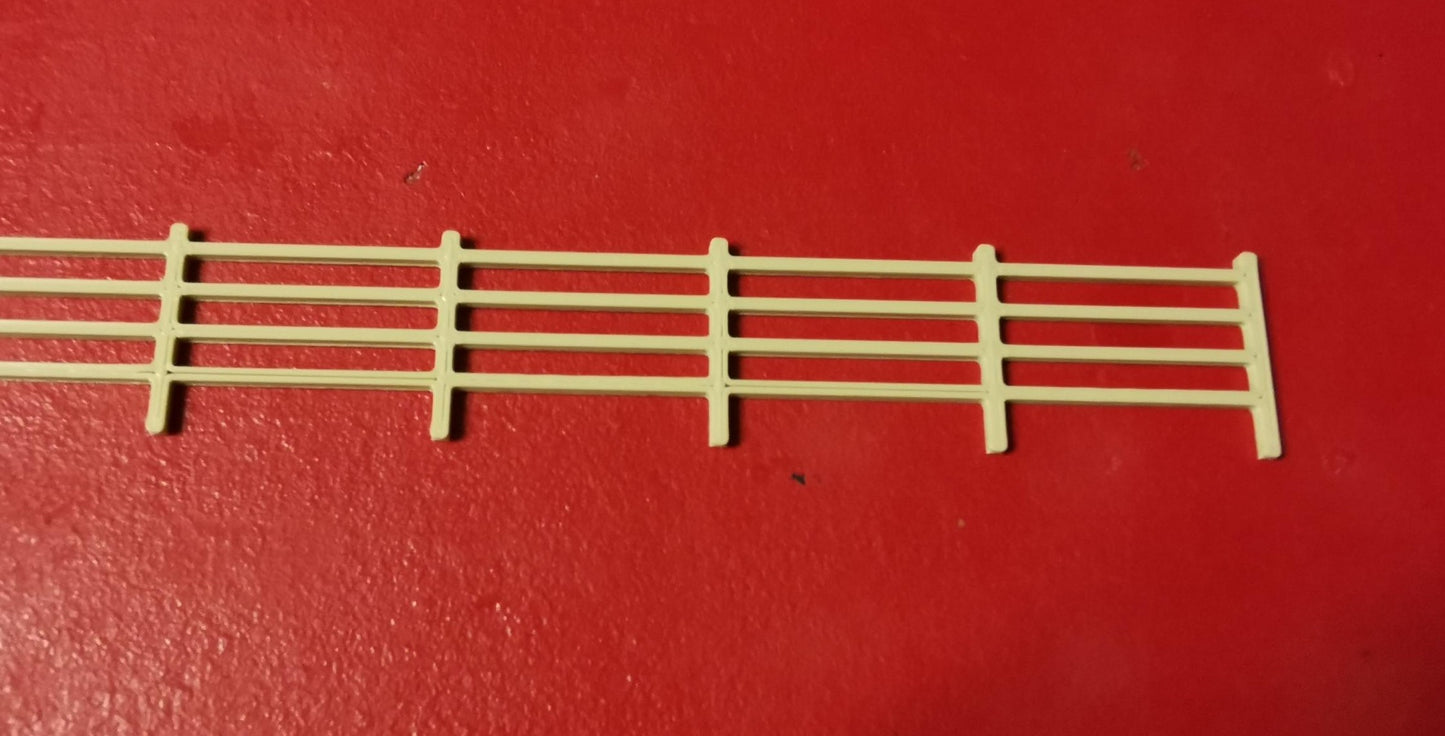 Railway 00 gauge LINESIDE FENCE 3D printed in wood PLA