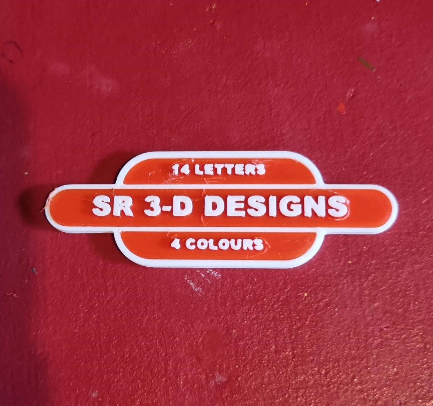 00 gauge model railway station sign 6 colours Customisable Name Set of 2