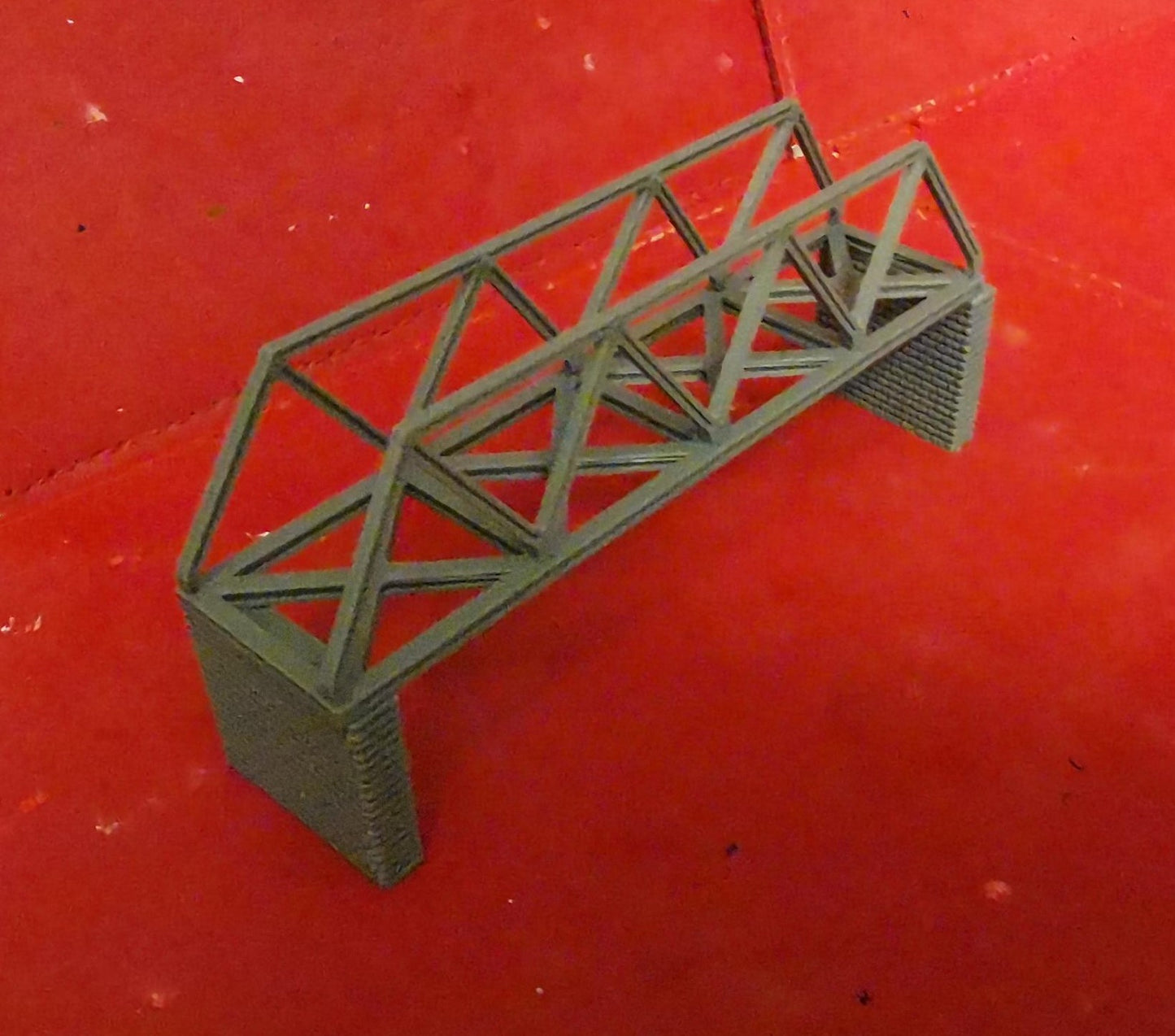 N Gauge Truss style bridge 3D Printed in grey choice of sizes and Supports