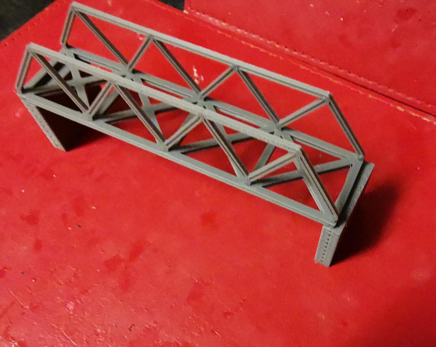 N Gauge Truss style bridge 3D Printed in grey choice of sizes and Supports