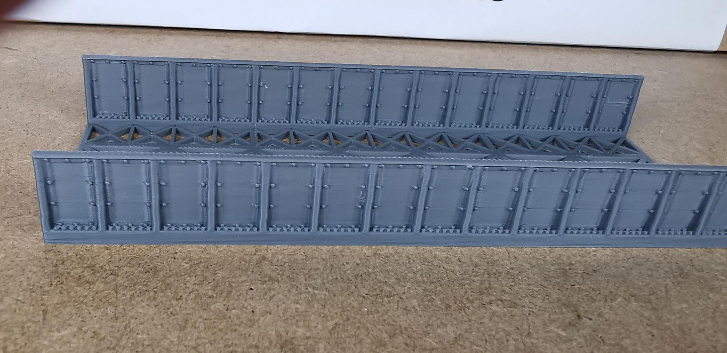 TT Gauge 1:120 Girder Style Bridge Deck and Sides 3D printed 4 Size Options