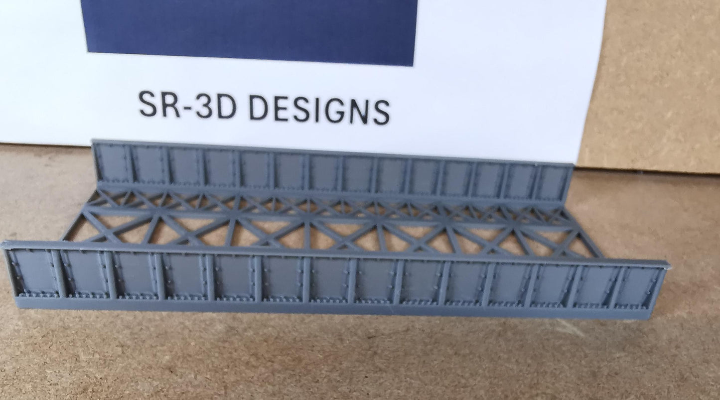 00 Gauge 1:76 Girder Style Bridge Deck and Sides 3D printed