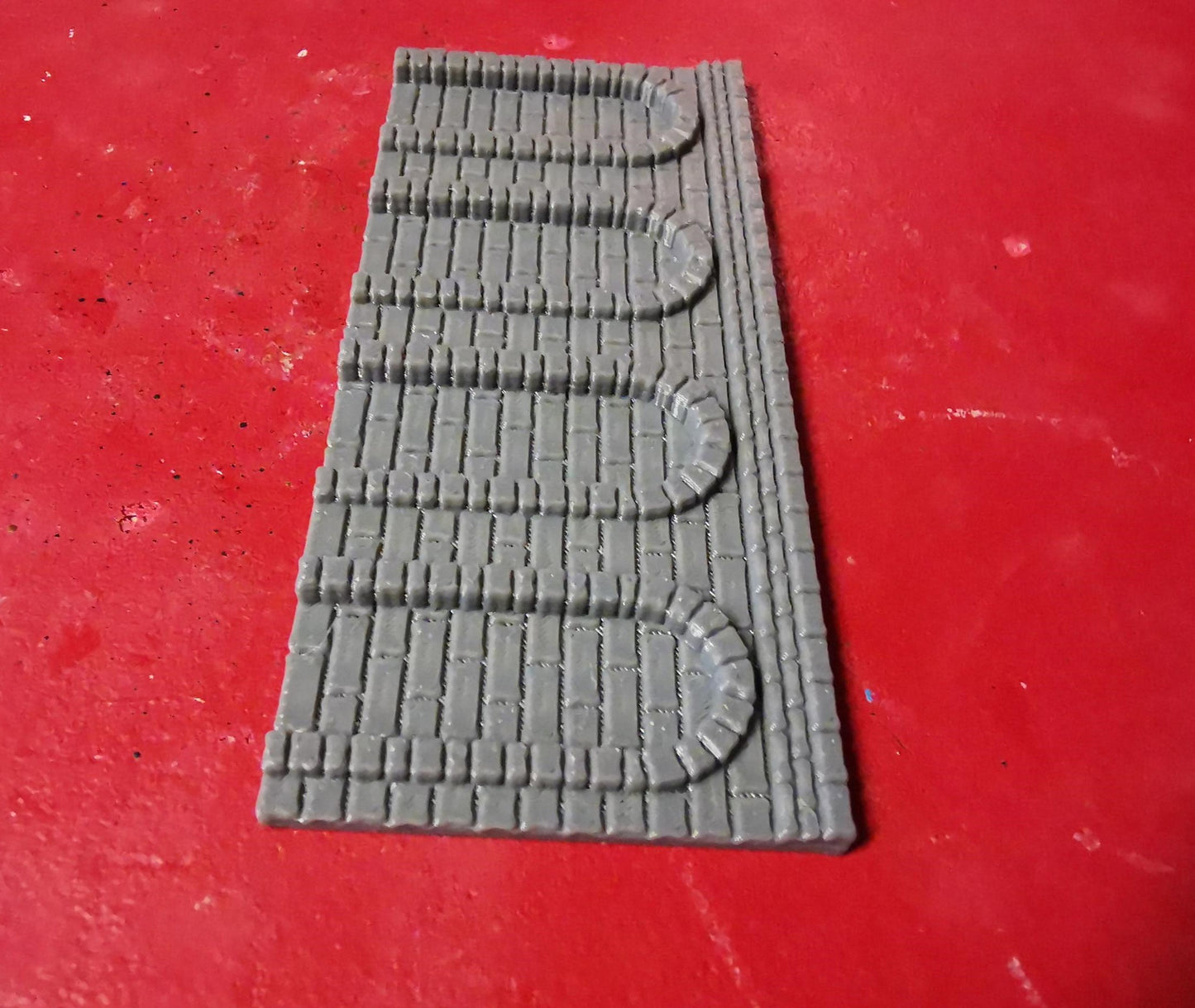 00 & TT Gauge Retaining Wall Section 3D Printed in Grey