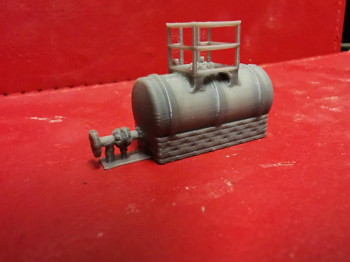 Diesel / Fuel Storage Tank with platform and ladder 3D Printed 00,TT and N Gauge