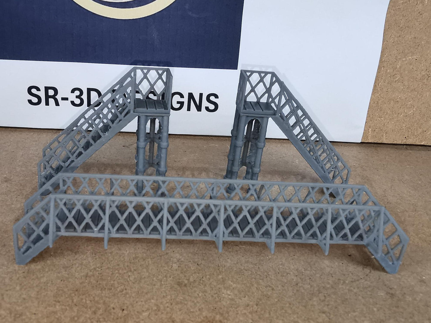 TT Gauge 1:120 Model Railway pedestrian footbridge Walkway