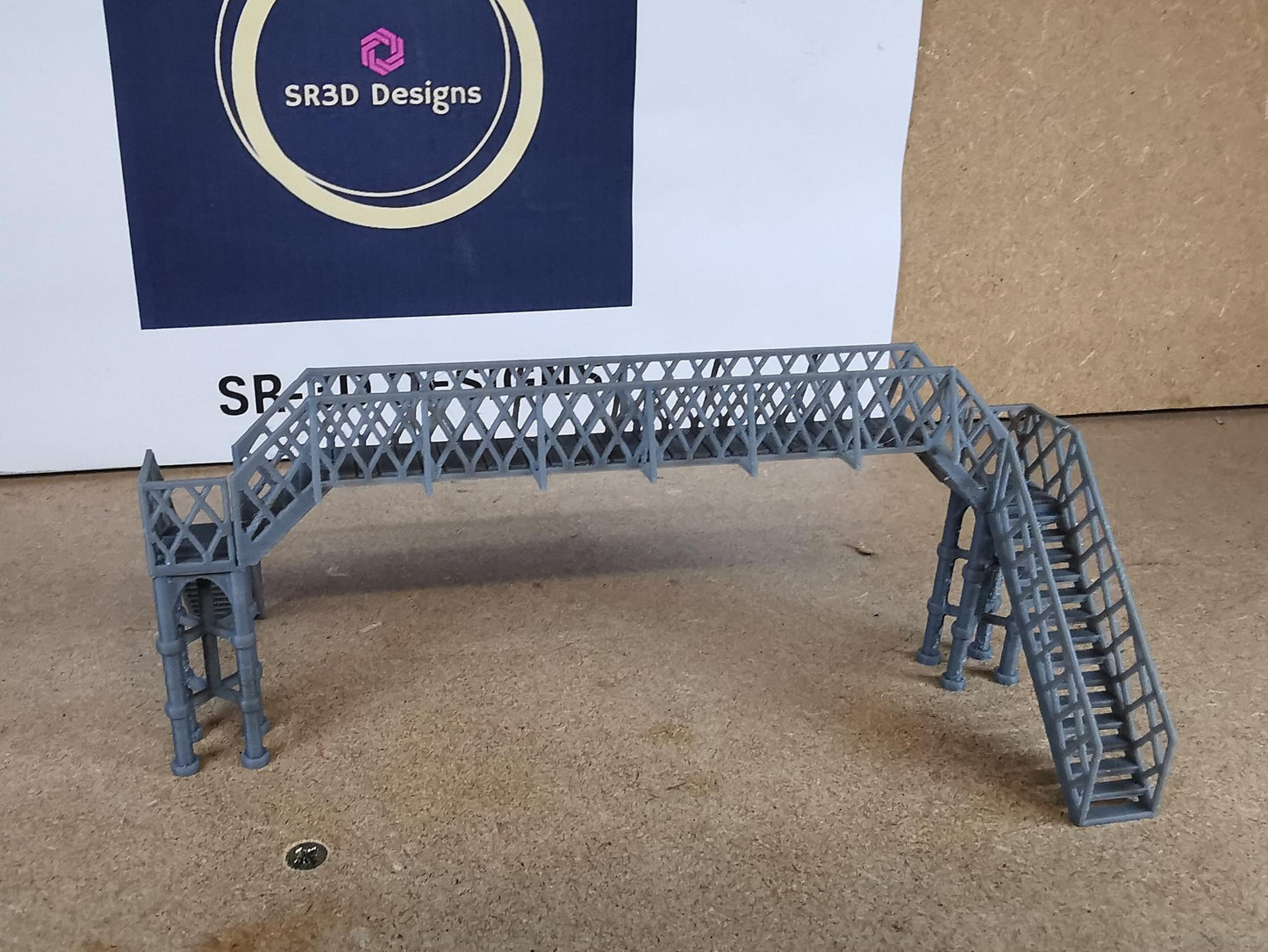 TT Gauge 1:120 Model Railway pedestrian footbridge Walkway