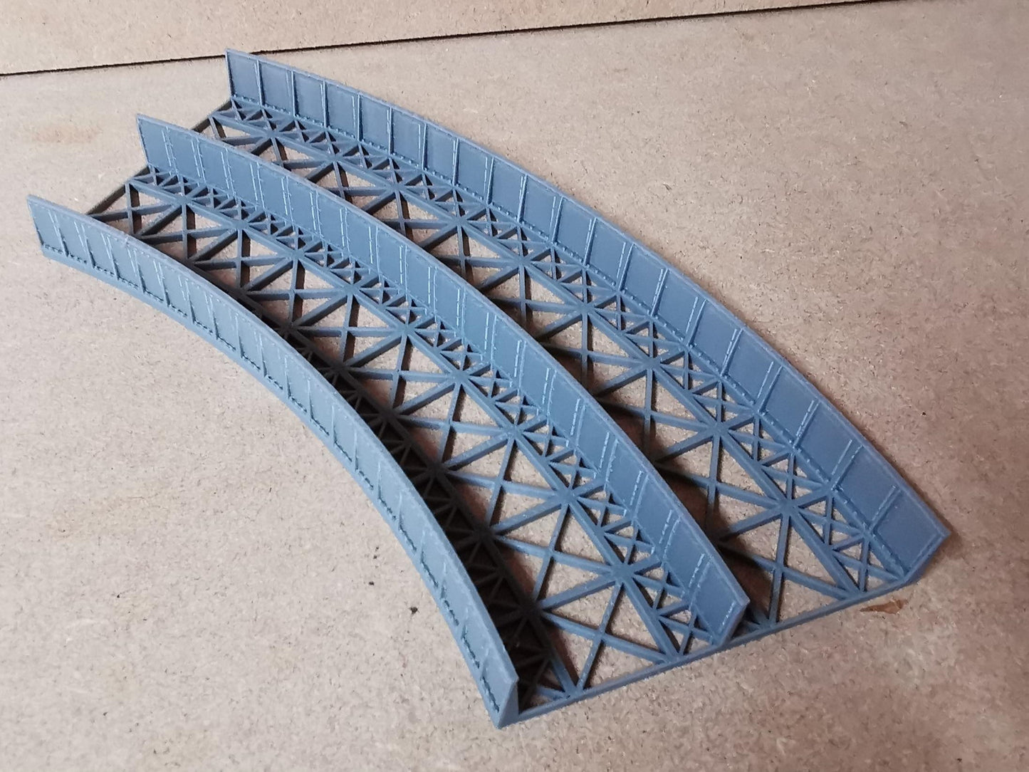 TT Gauge Curved Bridge 1,2,3 and 4 Radius Options 3D printed Free delivery.