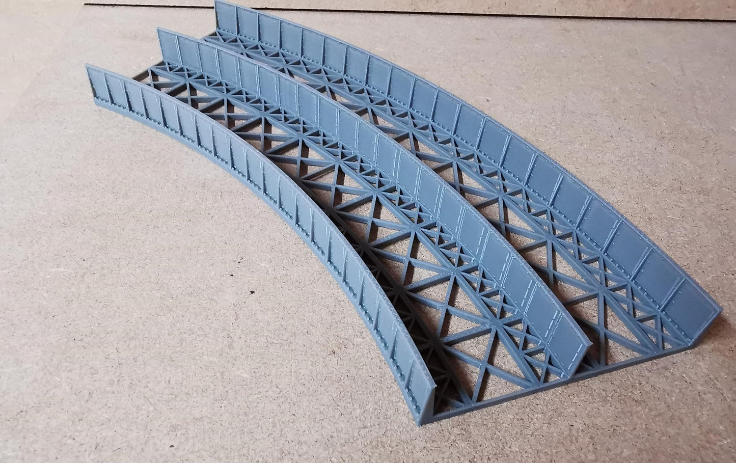 TT Gauge Curved Bridge 1,2,3 and 4 Radius Options 3D printed Free delivery.