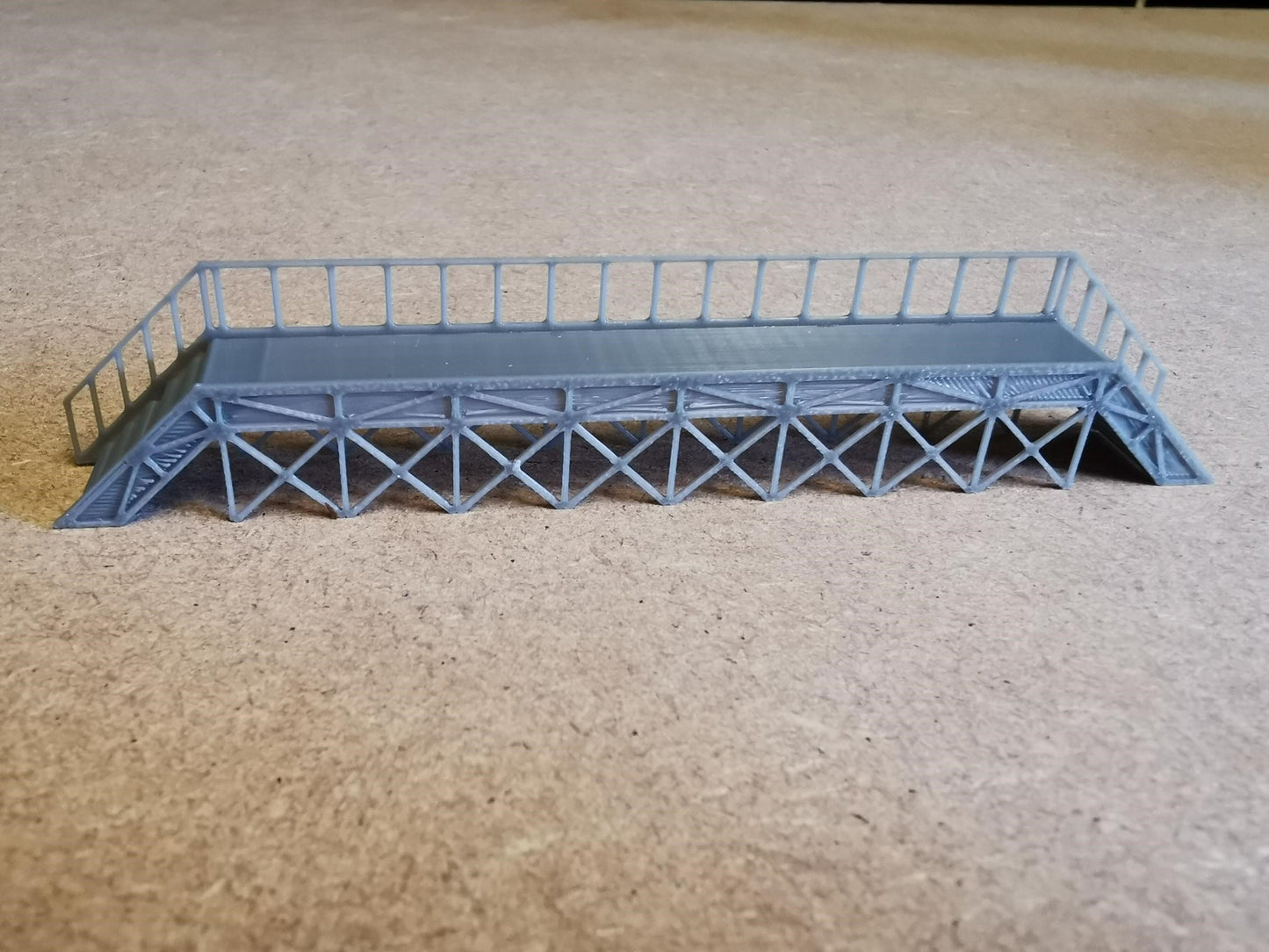 TT Gauge Train Maintenance and cleaning Platform 3D printed in grey