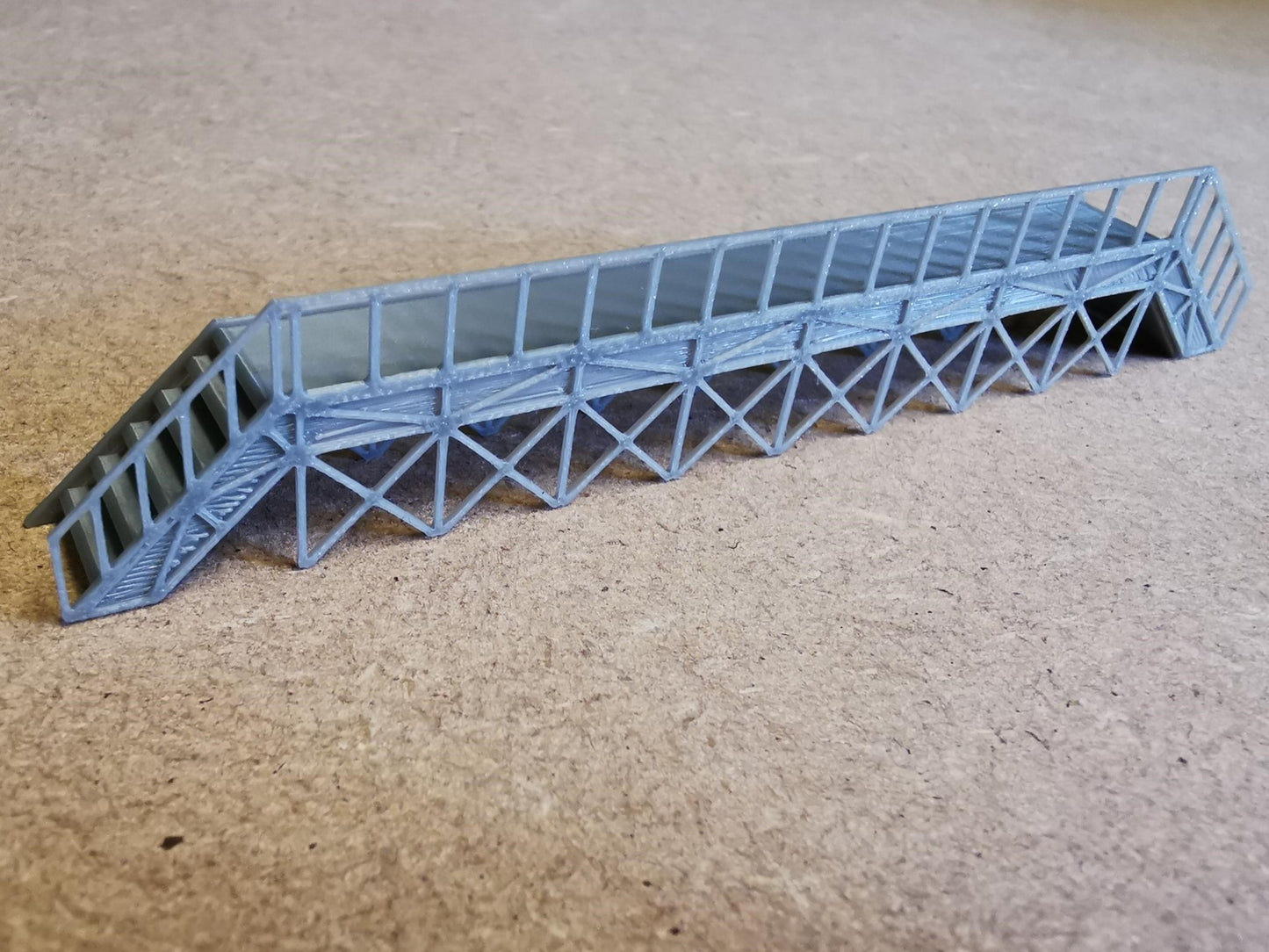 TT Gauge Train Maintenance and cleaning Platform 3D printed in grey