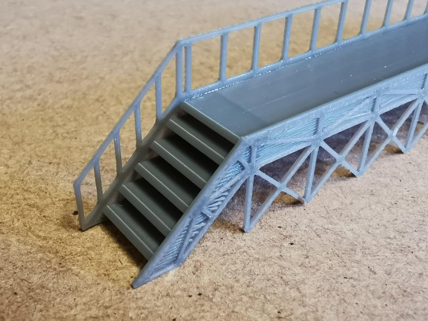 TT Gauge Train Maintenance and cleaning Platform 3D printed in grey