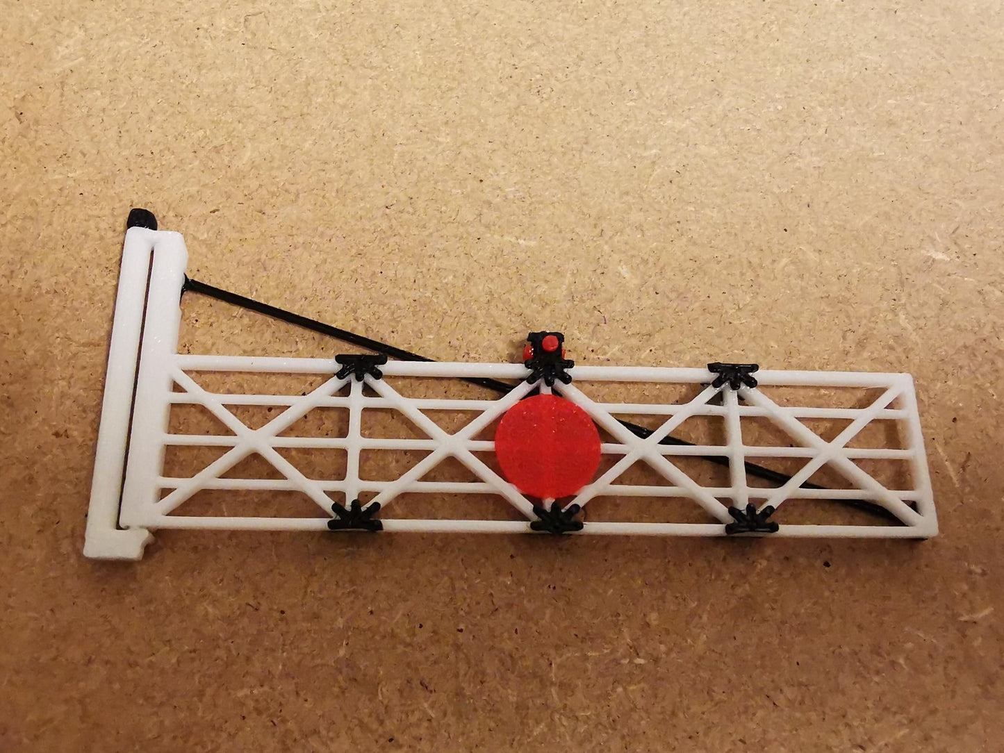 00 GAUGE LEVEL CROSSING GATES 3D PRINTED IN BLACK AND WHITE