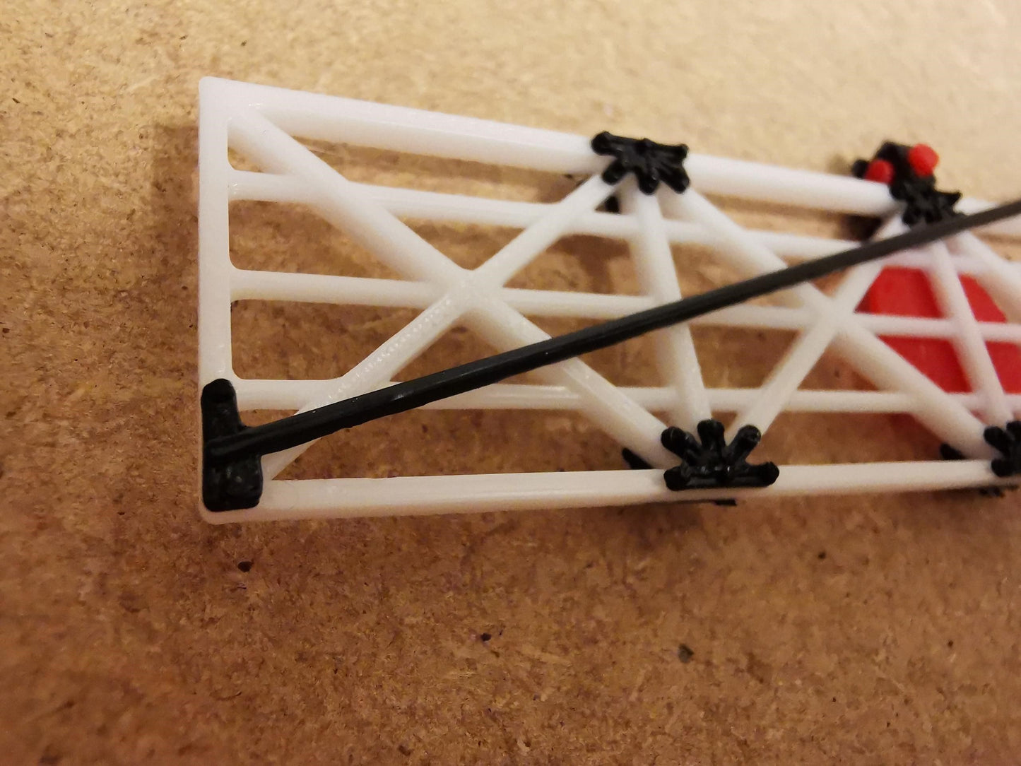 00 GAUGE LEVEL CROSSING GATES 3D PRINTED IN BLACK AND WHITE