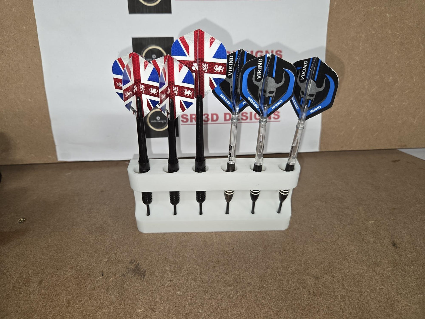 Wall mounted dart holder. 3, 6, or 9 Dart options