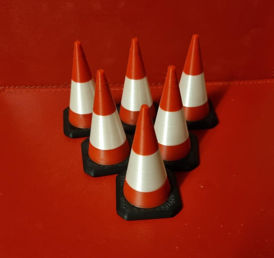 1/14 Scale Traffic Cones Set Of 6 3D printed