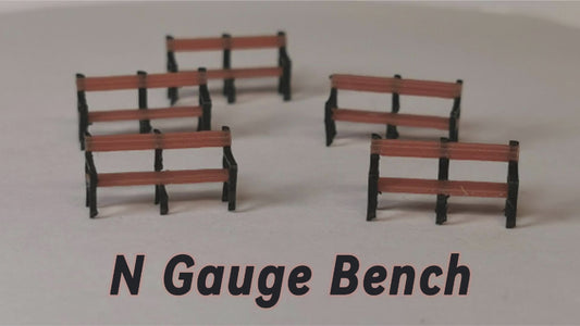 N Gauge  1:160 Model Railway Six Leg Park Benches Platform seating 3D printed