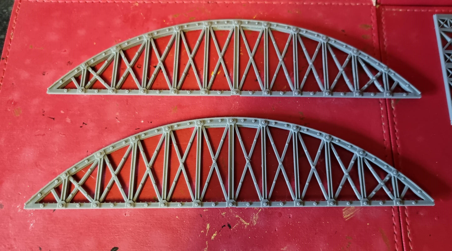 1:120 TT Gauge Bowstring Bridge 3D Printed In Grey Double or Single Track