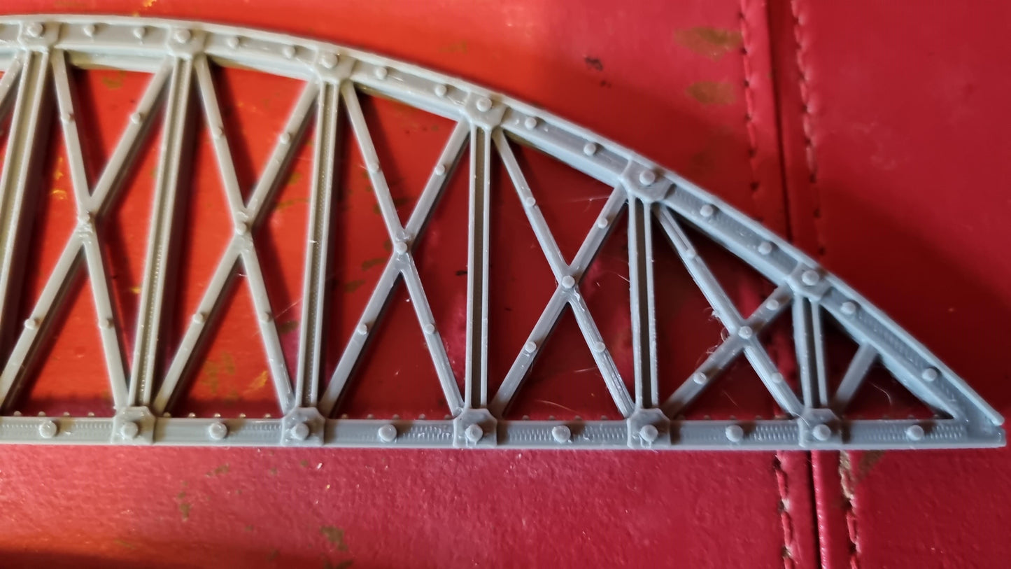 1:120 TT Gauge Bowstring Bridge 3D Printed In Grey Double or Single Track