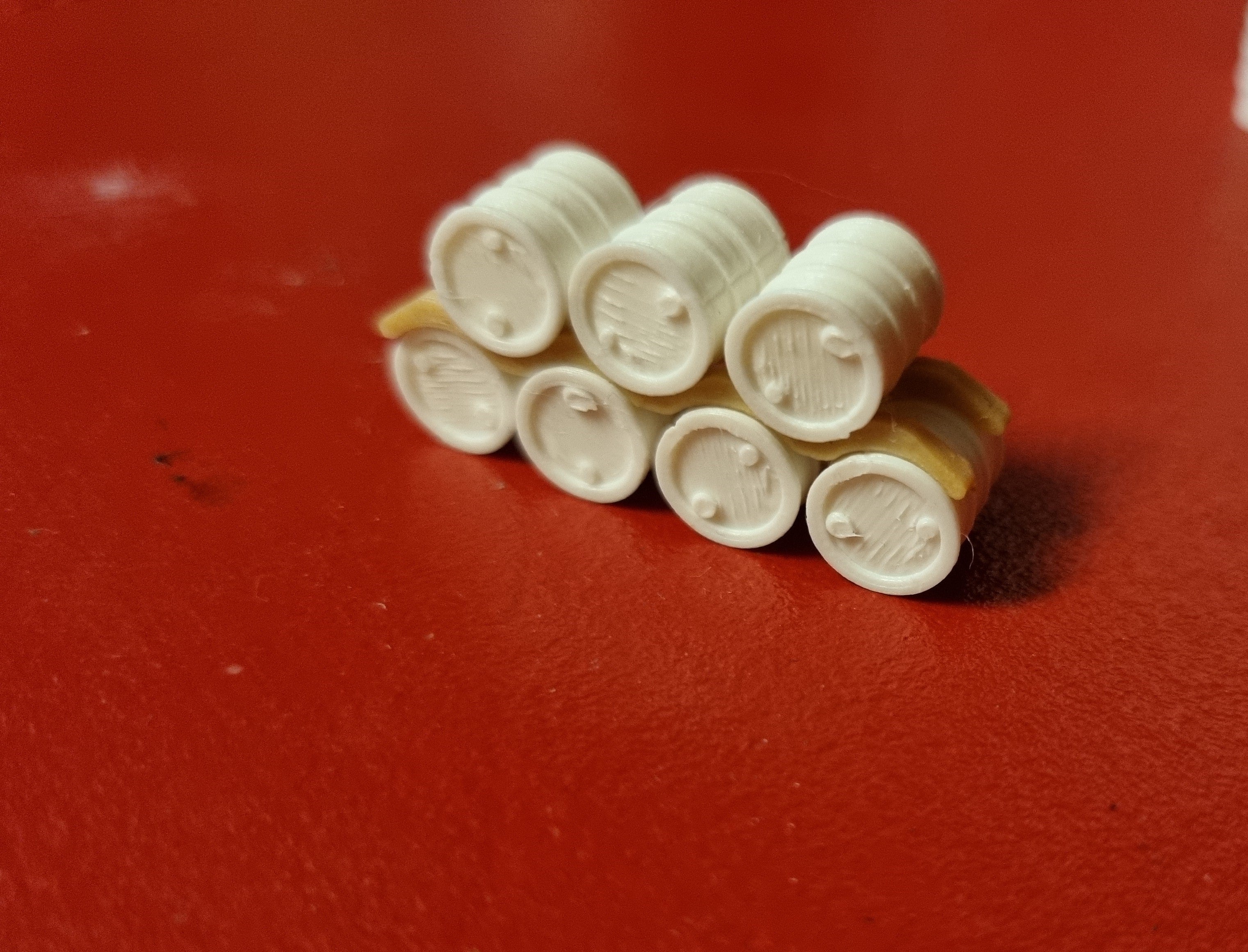 Barrel Stacker 00 Gauge Model Railway 20 Barrels 5 pallets and 6 barrel stackers 3D p ...